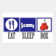 Eat, Sleep, Boxing Rectangle Sticker