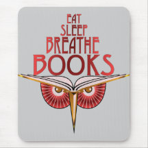 Eat Sleep Breathe Books Mousepad