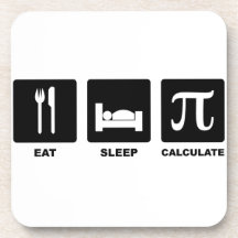 Eat Sleep Calculate Beverage Coasters