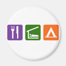 Eat Sleep Camping Fridge Magnets