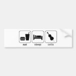 eat sleep cello bumper stickers