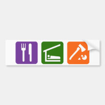 Eat Sleep Chopping Wood Bumper Stickers