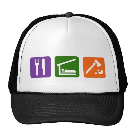 Eat Sleep Chopping Wood Hats