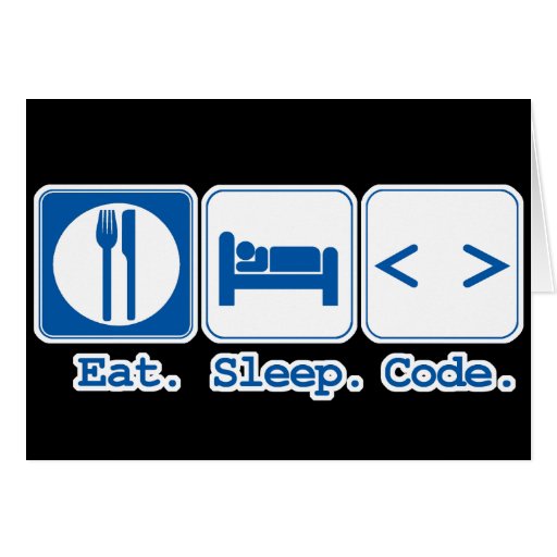 eat sleep code (html) cards