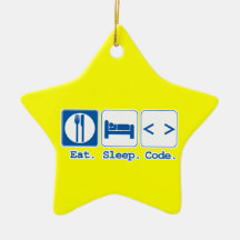 eat sleep code (html) ornaments
