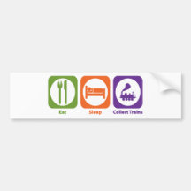 Eat Sleep Collect Trains Bumper Sticker
