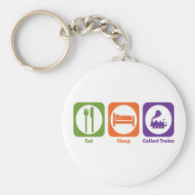 Eat Sleep Collect Trains Keychains