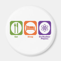 Eat Sleep Do Nuclear Physics Refrigerator Magnets