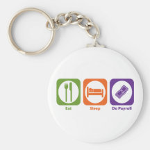 Eat Sleep Do Payroll Key Chain