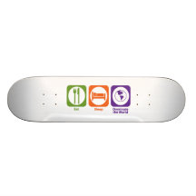 Eat Sleep Dominate the World Skateboard Deck