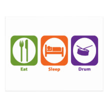 Eat Sleep Drum Post Card