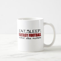 Eat Sleep Fantasy Football Mugs