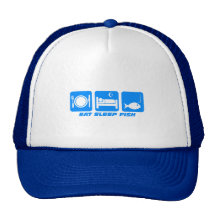 eat sleep fish trucker hat