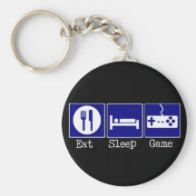 Eat, Sleep, Game Keychain