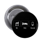 Eat, Sleep, Geocache Button