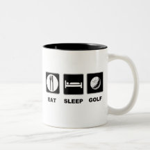 Eat Sleep Golf Coffee Mugs