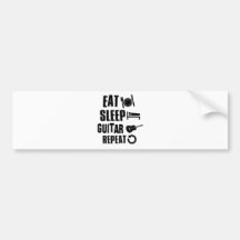 Eat Sleep Guitar Bumper Sticker