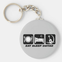 Eat sleep guitar key chains