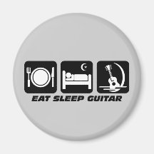 Eat sleep guitar magnets