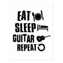 Eat Sleep Guitar Postcards