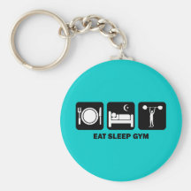 eat sleep gym key chain