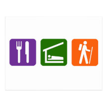 Eat Sleep Hiking Postcards
