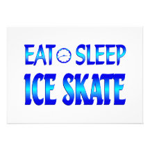 Eat Sleep Ice Skate Custom Invites