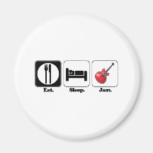 eat sleep jam guitar refrigerator magnet