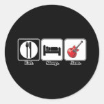 eat sleep jam guitar stickers