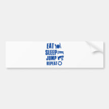 Eat sleep jump bumper sticker