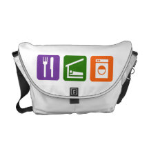 Eat Sleep Laundry Courier Bags