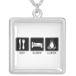 Eat. Sleep. Linux. Custom Necklace