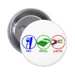 Eat Sleep Paint Buttons