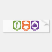 Eat Sleep Plan Bumper Stickers
