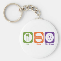 Eat Sleep Play Bridge Keychain