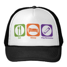 Eat Sleep Play Harmonica Trucker Hat