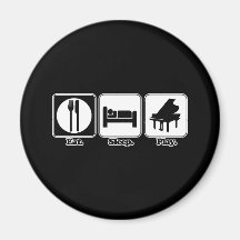 eat sleep play piano fridge magnets