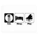 eat sleep play piano postcards
