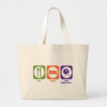 Eat Sleep Play Table Tennis Tote Bag