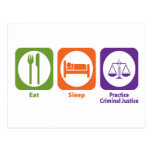 Eat Sleep Practice Criminal Justice Postcard