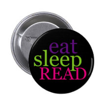 Eat, Sleep, READ - Retro Pins