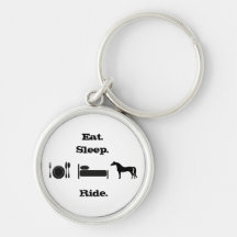 Eat. Sleep. Ride. Key Chains