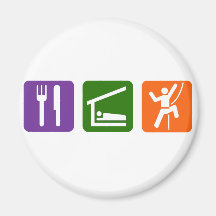 Eat Sleep Rock Climbing Fridge Magnet