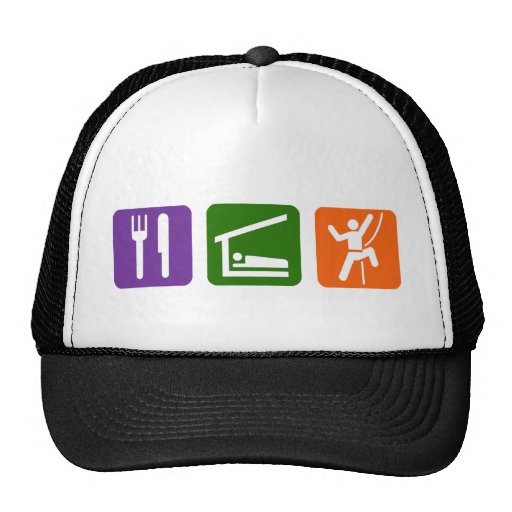 Eat Sleep Rock Climbing Trucker Hats