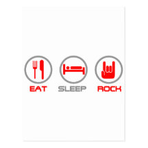 Eat Sleep Rock - Emo, goth, alternative, grunge Postcards