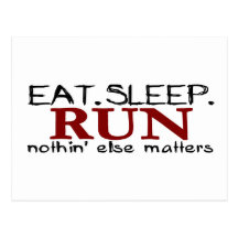 Eat Sleep Run Postcards