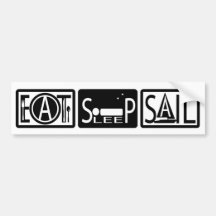 Eat Sleep Sail Bumper Sticker 2