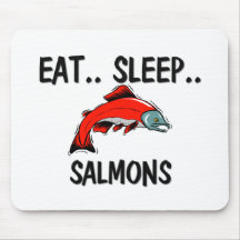 Eat Sleep SALMONS Mouse Mat