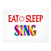 Eat Sleep Sing Invitation