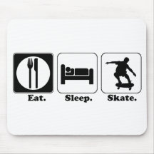 eat sleep skateboard mouse mats